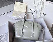 Okify Givenchy Mini Antigona Lock Bag In Gray Box Leather 20x22x13cm  - 5