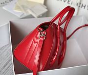 Okify Givenchy Mini Antigona Lock Bag In Red Box Leather 20x22x13cm  - 4