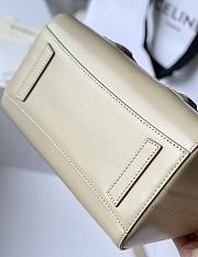 Okify Givenchy Mini Antigona Lock Bag In Cream Box Leather 20x22x13cm  - 3