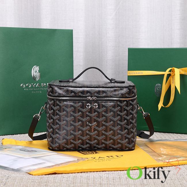 Okify Goyard Muse Vanity Case Bag In Black 15x20x14cm  - 1