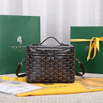 Okify Goyard Muse Vanity Case Bag In Black 15x20x14cm 