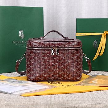 Okify Goyard Muse Vanity Case Bag In Red 15x20x14cm 