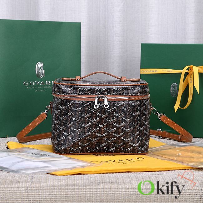 Okify Goyard Muse Vanity Case Bag In Brown 15x20x14cm  - 1