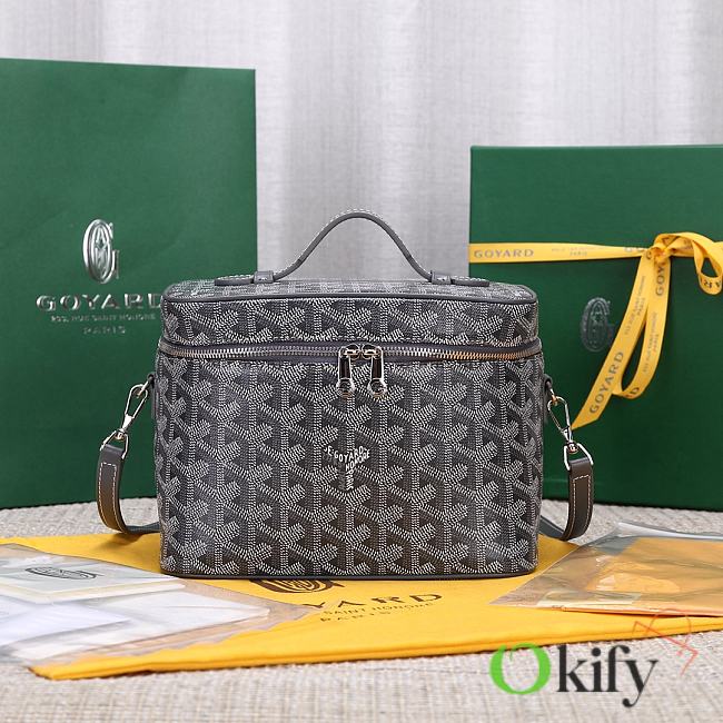 Okify Goyard Muse Vanity Case Bag In Gray 15x20x14cm  - 1