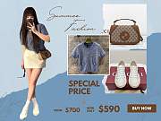 Okify Combo 2: Gucci T-shirt + bag + sneakers $700 => $590  - 1