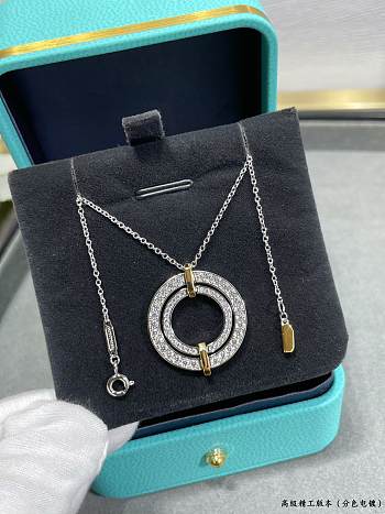 Okify Tiffany Edge Circle Necklace 