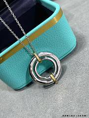 Okify Tiffany Edge Circle Necklace  - 3