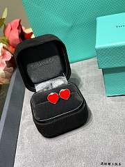 Okify Tiffany Red Heart Earrings  - 5