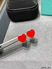 Okify Tiffany Red Heart Earrings  - 1