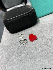 Okify Tiffany Red Heart Earrings  - 2