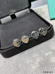 Okify Tiffany Silver Heart Earrings  - 5