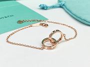 Okify Tiffany Two Rings Rose Gold Bracelet  - 1