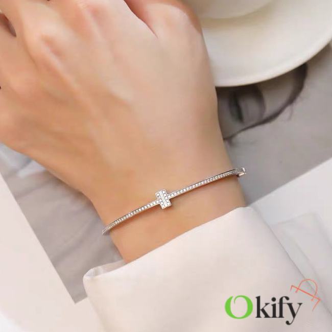 Okify Tiffany Diamond Silver Bracelet 21850 - 1