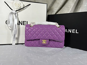 Okify CC Classic Flap Bag In Purple 25.5x14x7cm