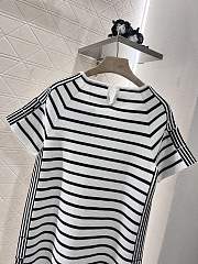 Okify Dior White Stripe Polo Dress SML  - 3