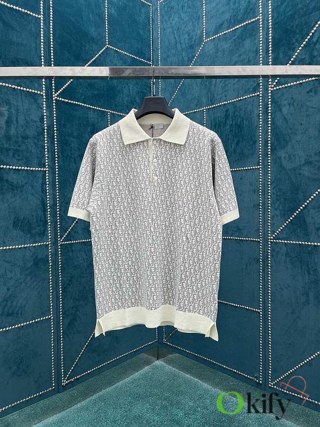 Okify Dior White Polo Shirt S-XL  - 1