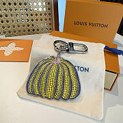 Okify Louis Vuitton Yayoi Kusama Yellow Pumpkin Key Chain  - 1