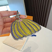 Okify Louis Vuitton Yayoi Kusama Yellow Pumpkin Key Chain  - 4