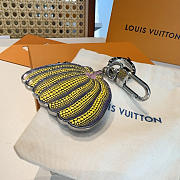 Okify Louis Vuitton Yayoi Kusama Yellow Pumpkin Key Chain  - 2