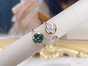 Okify Louis Vuitton Green/White Flower Ring  - 2