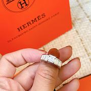 Okify Hermes Silver Diamond Ring 22302 - 4