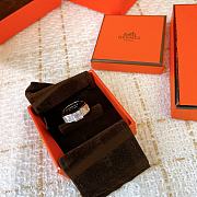Okify Hermes Silver Diamond Ring 22302 - 2