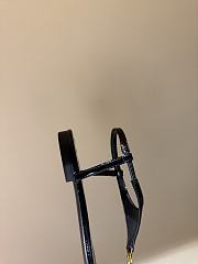 Okify YSL Black Shine Sandals 1cm EU35-41  - 4