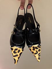 Okify Celine Leopard Toe Two Straps Slingback EU35-41 - 1