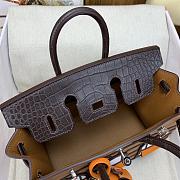 Okify Hermes Faubourg Birkin Bag In Brown Crocodile 20cm - 4