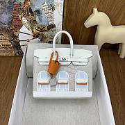 Okify Hermes Faubourg Birkin Bag In White Crocodile 20cm - 1