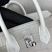 Okify Hermes Faubourg Birkin Bag In White Crocodile 20cm - 2