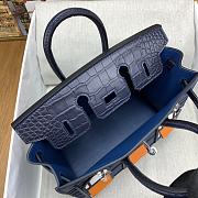Okify Hermes Faubourg Birkin Bag In Dark Blue Crocodile 20cm - 4