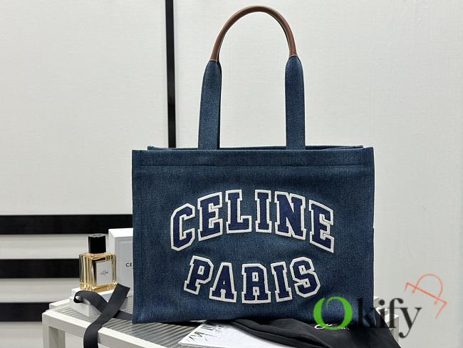 Okify Celine Cabas Denim Paris Totebag 41x28x17.5cm  - 1