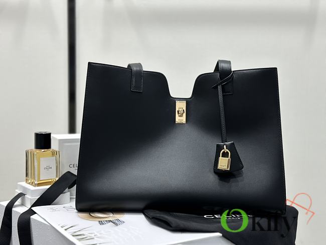 Okify Celine Cabas 16 Soft Bag In Black 37x29x12cm  - 1