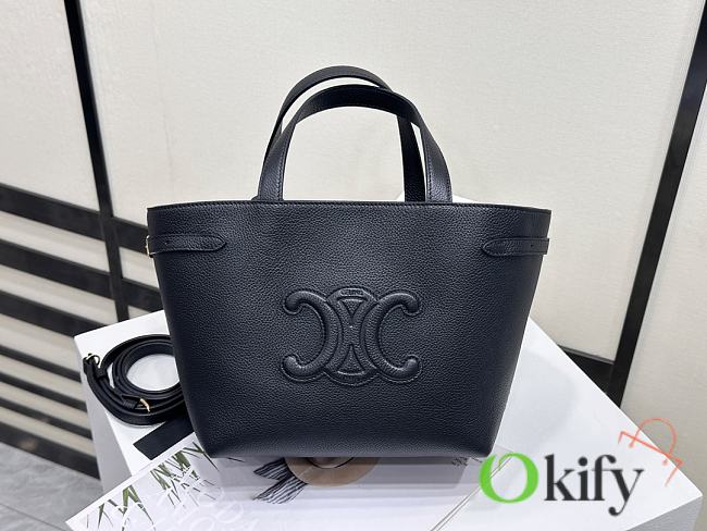 Okify Celine Cabas Anais Cuir Bag In Black 21x20x10cm  - 1