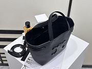 Okify Celine Cabas Anais Cuir Bag In Black 21x20x10cm  - 5