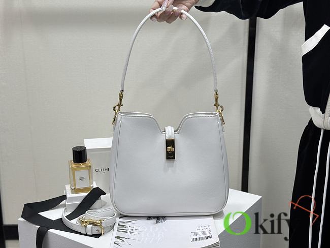 Okify Celine Camille 16 Soft Bag In White 24.5x21.5x5cm - 1