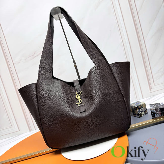 Okify YSL LE 5 À 7 Bea Bag In Dark Brown 50x28x18cm 22505 - 1