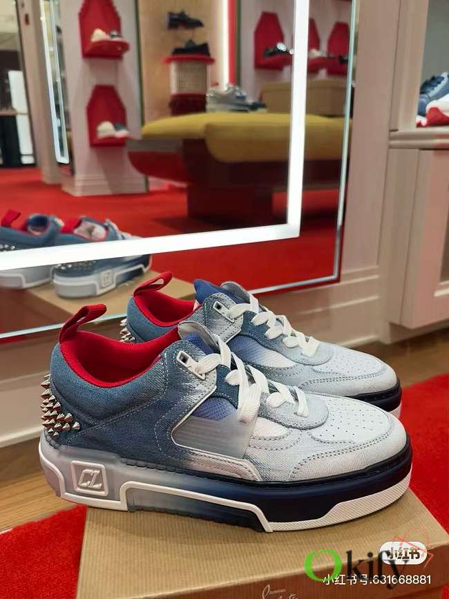 Okify Christian Louboutin Astroloubi Blue Sneakers  - 1