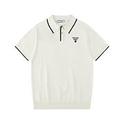 Okify Prada White Polo Shirt M-3XL  - 1