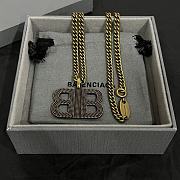 Okify Balenciaga Brass And Ancient Gold Necklace - 1