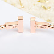 Okify Tiffany Black Double T Rose Gold Bracelet  - 2