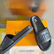 Okify Louis Vuitton Black Slippers 3cm EU39-45  - 3