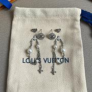 Okify Louis Vuitton Silver Earrings With Pearls - 5