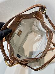 Okify MiuMiu Small Leather Backpack In Brown 18x22x11.5cm  - 6
