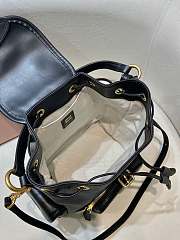Okify MiuMiu Small Leather Backpack In Black 18x22x11.5cm  - 2