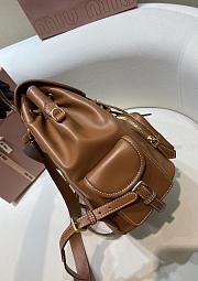Okify MiuMiu Leather Backpack In Brown 25x29.5x12.5cm  - 3