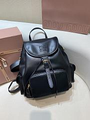 Okify MiuMiu Leather Backpack In Black 25x29.5x12.5cm  - 1