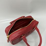 Okify MiuMiu Small Arcadie Leather Bag In Red 22x10.5x7.5cm - 3