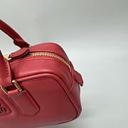 Okify MiuMiu Small Arcadie Leather Bag In Red 22x10.5x7.5cm - 5